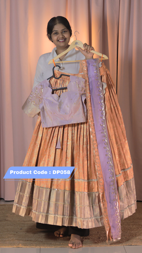 [DP058] Premium Pattu Ready-Wear Half Saree