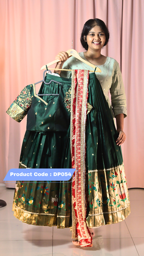 [DP054] Premium Pattu Ready-Wear Half Saree