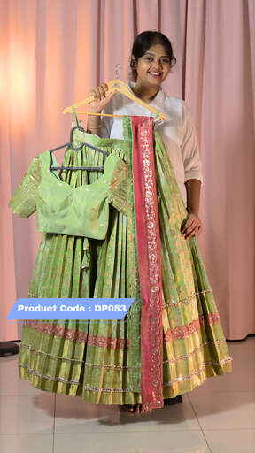 [DP053] Premium Pattu Ready-Wear Half Saree ( Restock )