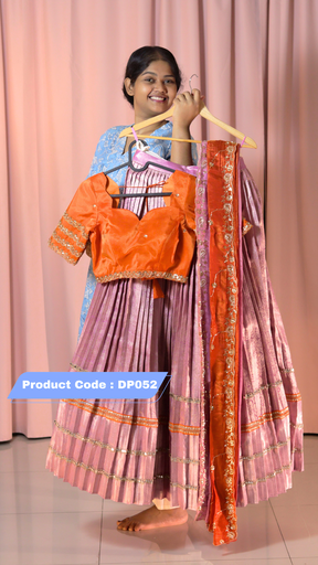 [DP052] Premium Pattu Ready-Wear Half Saree ( Restock )