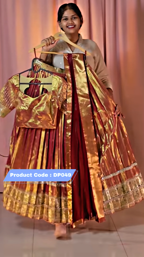 [DP049] Premium Pattu Ready-Wear Half Saree