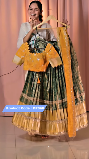 [DP048] Premium Pattu Ready-Wear Half Saree