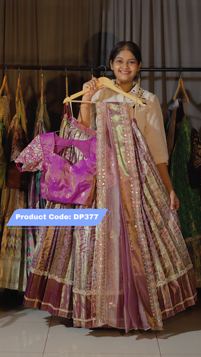 [DP377] DP377 - Premium Pattu Ready-Wear Half Saree